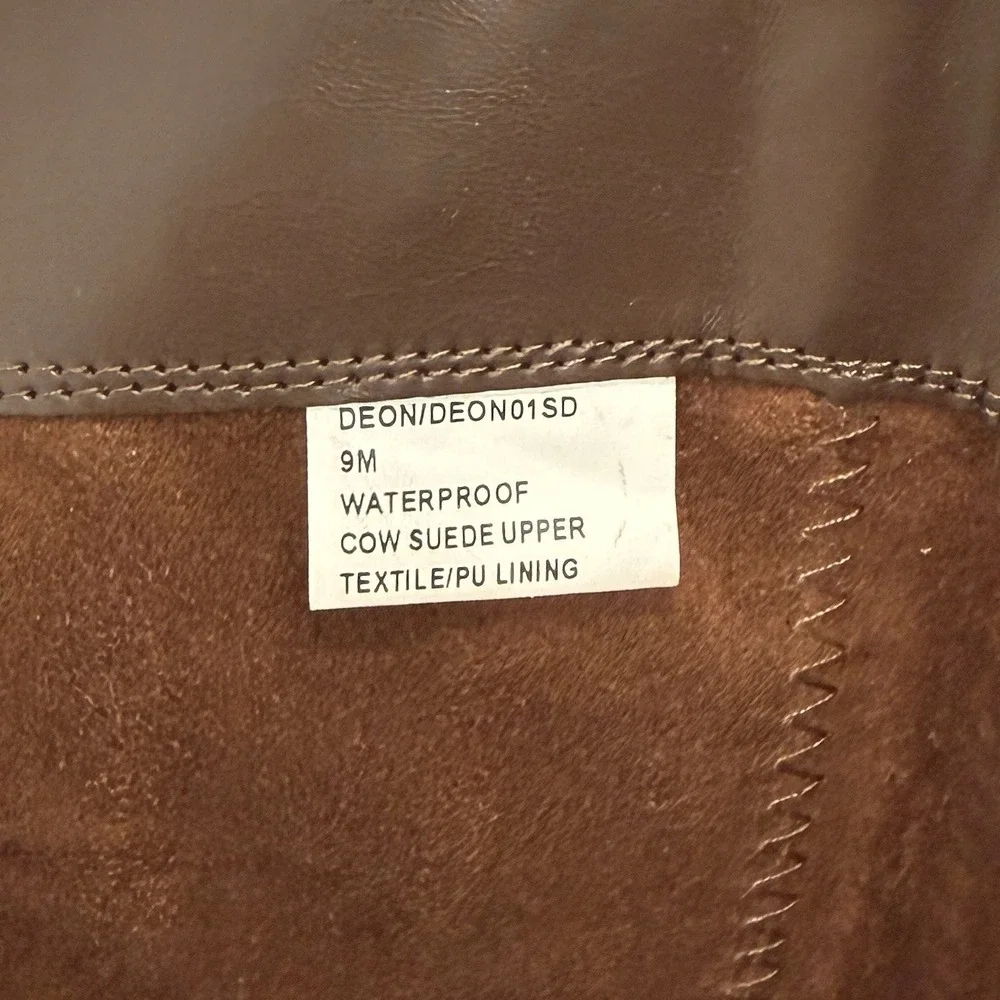 Blondo Deon Waterproof Boots Womens 9 Chocolate Brown Cow Suede Knee High Chunky